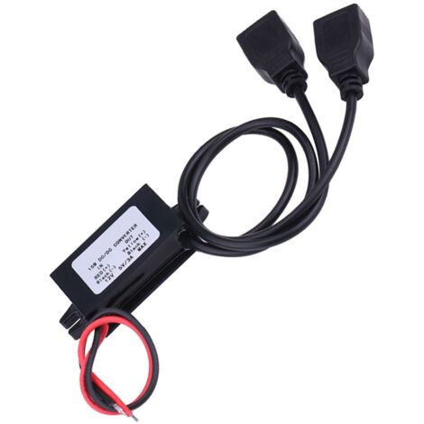 Adaptateur Convertisseur DC 12V vers 5V Double USB pour Voiture Moto Chargeur Téléphone