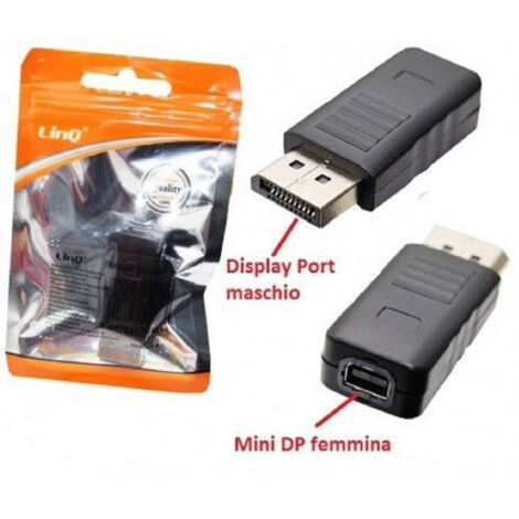 Adaptateur Convertisseur Displayport Mâle Vers Mini Displayport Femelle Dp-2209