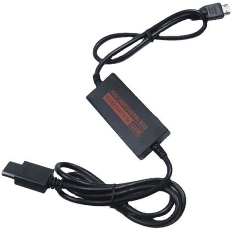 Adaptateur convertisseur HDMI compatible avec les consoles de jeux NGC/SNES (câble numérique complet)