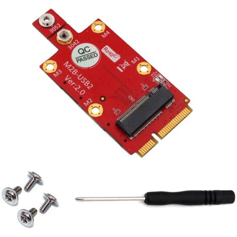 Adaptateur convertisseur M.2 Key B vers Mini PCI-E avec double emplacement pour carte NANO SIM pour module 3G/4G/5G