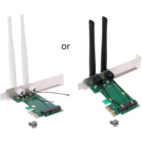 Adaptateur convertisseur Mini PCIe vers PCI-E pour carte réseau sans fil avec antennes