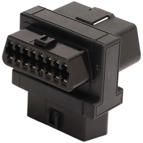 Adaptateur convertisseur répartiteur pour voiture, connecteur d'extension de port OBD de diagnostic mâle 16 broches vers femelle double 16 broches.