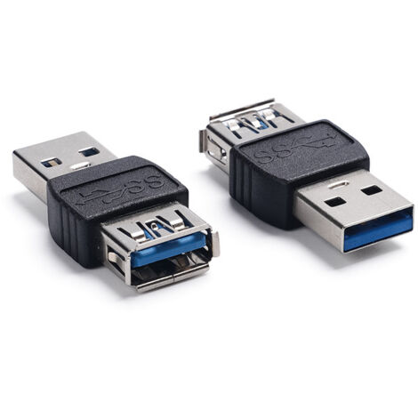 Adaptateur convertisseur USB 3.0 mâle vers femelle semi-boîtier court, haute vitesse, 3.0A mâle vers A femelle.