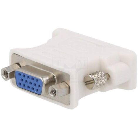Adaptateur - D-Sub 15pin HD femelle - DVI-I -24+5- prise male - Full HD - blanc