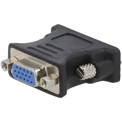 Adaptateur - D-Sub 15pin HD femelle - DVI-I -24+5- prise male - Full HD - noir 0.05m
