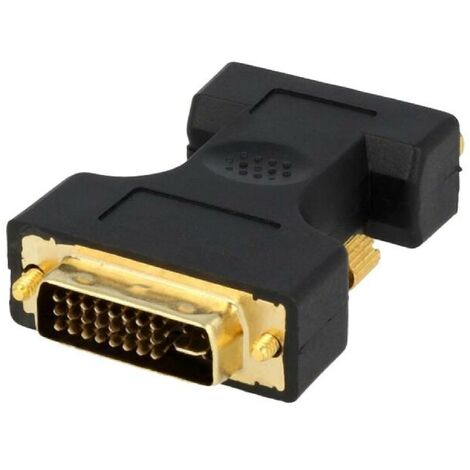 Adaptateur D-Sub 15pin HD femelle DVI-I -24-5- prise male - noir taille-0.05M