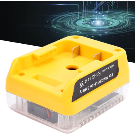 Adaptateur d'affichage pour chargeur de batterie compatible avec les modèles DW DCB180, DCB200, DCB201, DCB203, DCB203BT, DCB204 et DCB206 (sortie 140 W, 5 A).