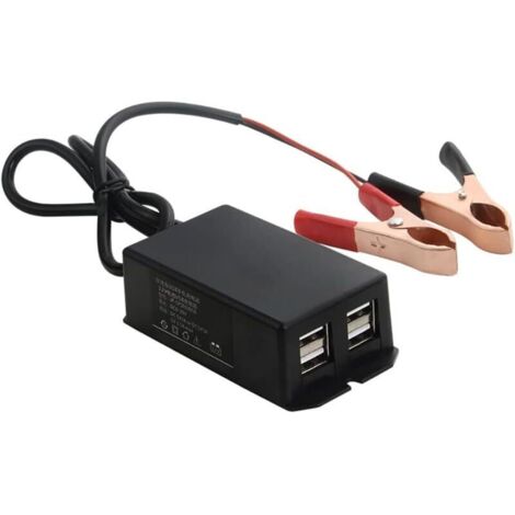 Adaptateur d'alimentation USB 12V 24V à 5V – Chargeur étanche pour moto avec 4 ports USB – Protection intelligente contre surtensions
