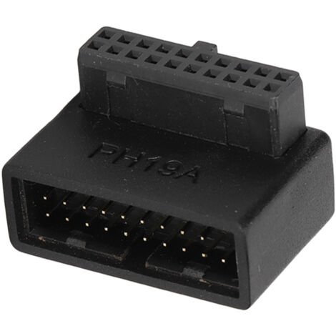 Adaptateur d'alimentation USB 3.0 90° 19/20 broches PH19A, carte multicouche, installation facile