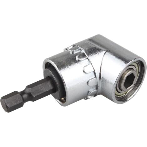 Adaptateur d'angle Bcc pour tournevis électriques avec porte-embout magnétique à changement rapide, hexagone 1/4 pouce (6,35 mm), acier inoxydable