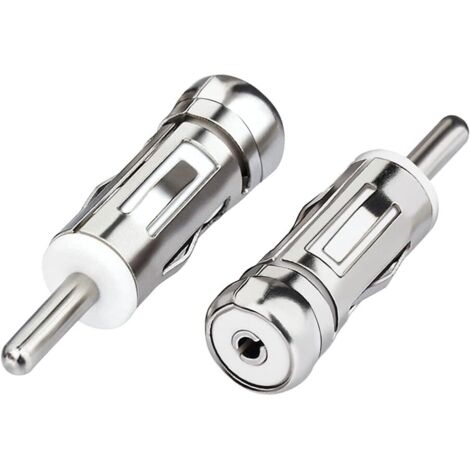 Adaptateur d'antenne de voiture Adaptateur d'antenne radio FM AM stéréo de voiture universel Connecteur de prise ISO vers DIN (lot de 2) pour récepteur radio audio de voiture