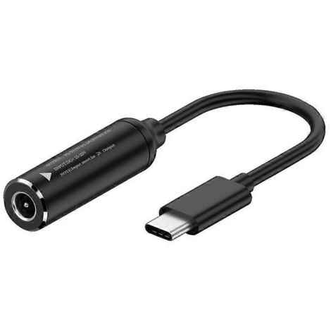 Adaptateur DC Femelle vers USB-C Mâle, Câble Charge Rapide 65W, Compatible 5V/9V/12V/15V/20V, 2.25A, Connecteur 5.5x1.7mm