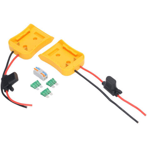 Adaptateur de batterie 2 pièces avec fusibles et bornes pour outil électrique convertisseur lithium