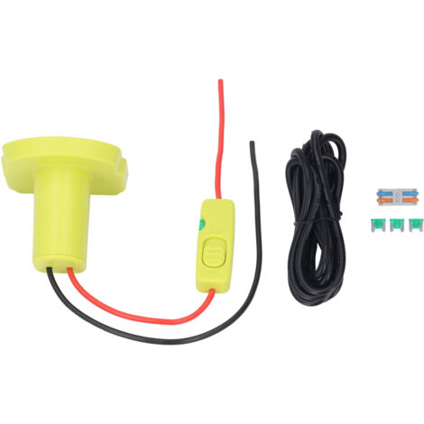 Adaptateur de batterie avec fusion de 30 ampères, câble d'alimentation cc 16awg, pour Mini Dish P102 P103 P104 P105 P106 P107 P108 P109, Batteries Li 18V.