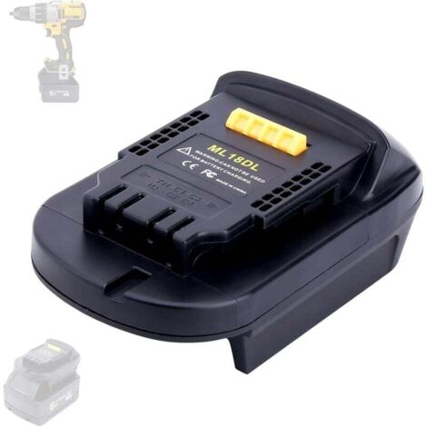 Adaptateur de batterie compatible avec les outils Dewalt 20v, conversion compatible avec les batteries Mil-Waukee 18v, batterie 20v remplaçable