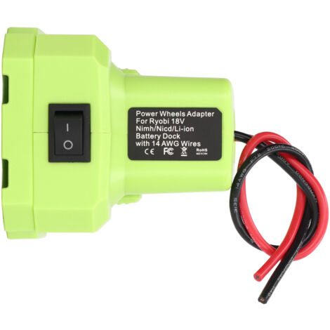 Adaptateur de Batterie Lithium 14AWG pour Outils Ryobi 18V One+ - Convertisseur de Puissance