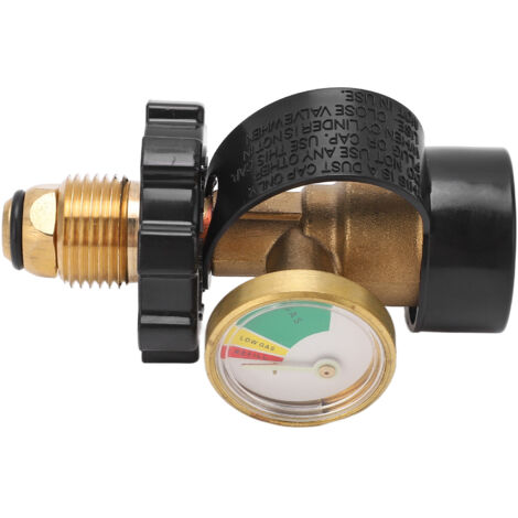 Adaptateur de Bouteille de Gaz avec Cadran Coloré et Détection de Fuite - Indicateur de Niveau de Sécurité pour Propane