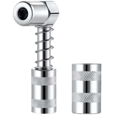 Adaptateur de Buse Graisse Coupleur 90 Degrés avec Manchon Outil Graissage 3 Mâchoires