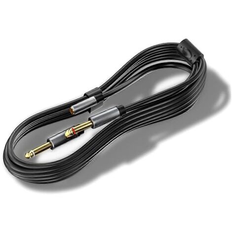 Adaptateur de câble 3,5 mm vers double 6,5 mm, prise jack mâle 6,5 mm vers audio stéréo 3,5 mm B--