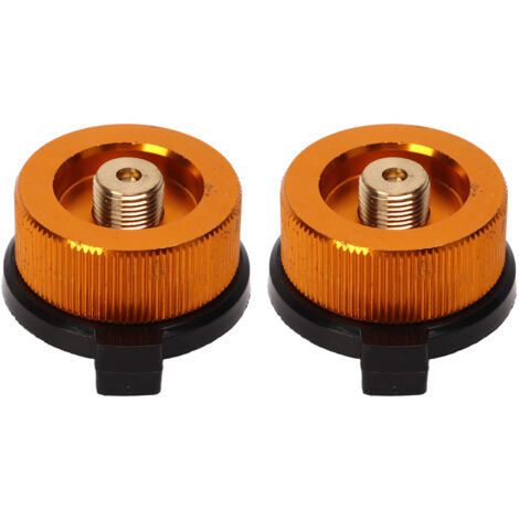 Adaptateur de Camping Gaz Auto-Extincteur Léger - 2 Pièces en Nylon et Alliage Cuivre-Aluminium