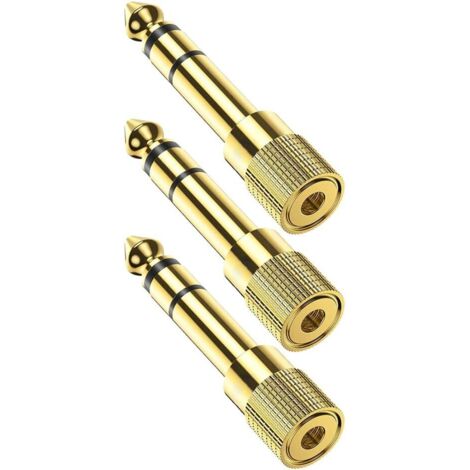 Adaptateur de casque 3,5 mm à 6,35 mm 3 pièces, avec microphone antibruit, lumière LED RVB, casque de jeu avec son surround 7.1