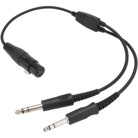 Adaptateur de Casque D'aviation XLR vers GA à Double Fiche - Adaptateur de