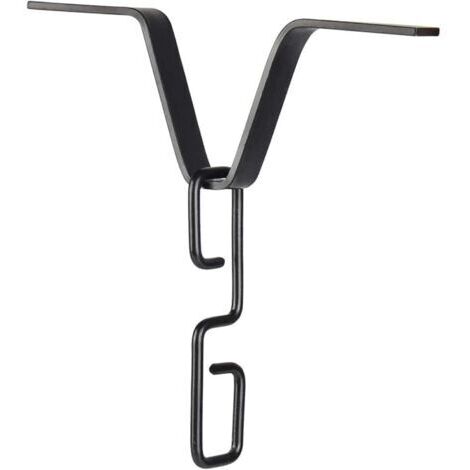 Adaptateur de chaîne de Pluie pour gouttières Adaptateur de chaîne de Pluie en Forme de V Noir avec Crochet en Forme de S,Clips de chaîne durables Noirs pour Toute gouttière de Taille