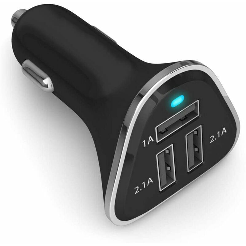 Start - Adaptateur De Chargeur De Voiture Usb 3 Ports Compatible Avec Iphone 6 7 8 9 x Xr Xs 11, Galaxy S10 S9 S8 S7 Note, Téléphones Portables Lg,