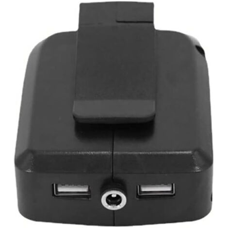 Adaptateur de chargeur double USB 12 V Convertisseur d'alimentation portable Adaptateur de batterie pour batteries Li-ion Makita 14,4 V  18 V, connecteur d'alimentation QC3.0 à charge rapide