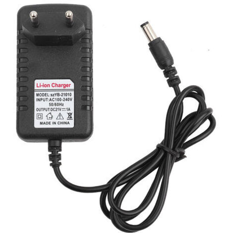 Adaptateur de chargeur Li ion à noyau de cuivre épais 21 V/1A chargeur de batterie au Lithium adaptatif prise ue Chargeur pour électroportatif