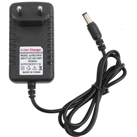 Adaptateur de chargeur Li ion à noyau de cuivre épais 21 V/1A chargeur de batterie au Lithium adaptatif prise ue Chargeur pour électroportatif