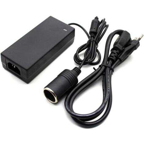 Adaptateur de cigarette - Prise de courant 220V à 12V - Adaptateur de buse automatique - Prise pour alimentation automatique 12V - Jusqu'à 60W