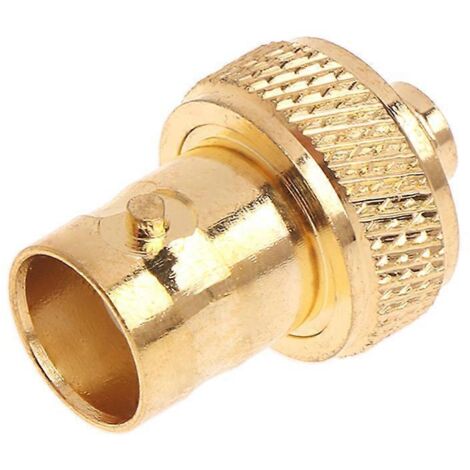 Adaptateur de connecteur coaxial RF BNC femelle plaqué or droit vers SMA femelle