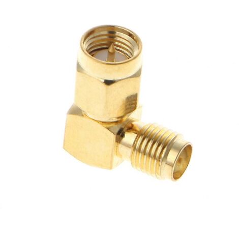 Adaptateur de connecteur coaxial RF coudé à 90° SMA mâle vers SMA femelle