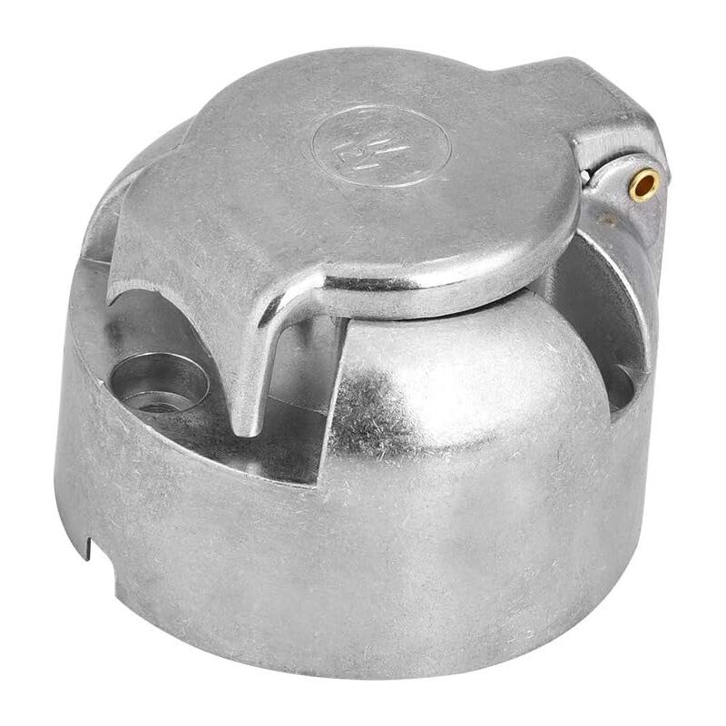 Adaptateur de connecteur de prise de remorque 12 V 7 broches, norme européenne idéale, transmission de la lumière, aluminium, laiton, argent, 7