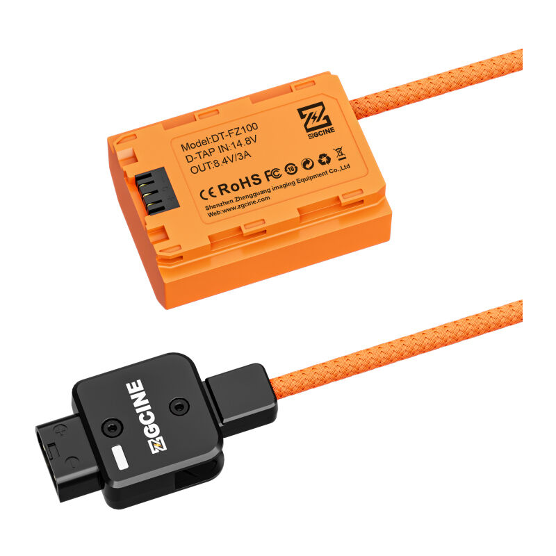 LIFCAUSAL - Adaptateur D-Tap vers NP-FZ100 avec Batterie Factice et Câble Tressé - Coupleur DC pour Sony A7R V/A7 IV/FX3/FX30/ZV-E1/A9II et Modèles