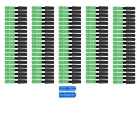 Adaptateur de connexion rapide pour fibre optique (interface intégrée SC/APC), 100 pièces (fiche droite)