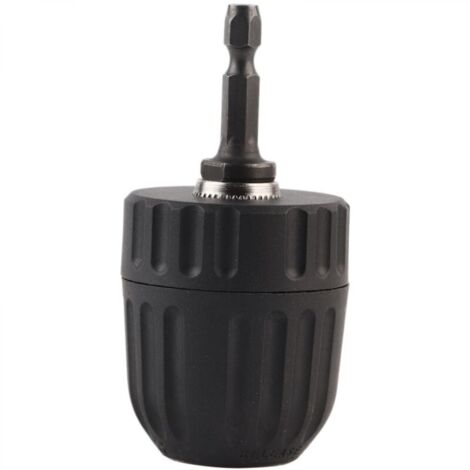 Adaptateur de conversion à changement rapide pour mandrin de perceuse sans clé 3/8-24UNF, capacité de 0,8 à 10 mm, avec tige hexagonale de 1/4"