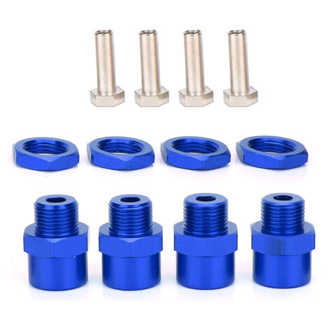 Adaptateur de conversion de moyeu de roue 12mm à 17mm pour voitures RC 1/10 Sakura D4 HSP 94123 - Bleu