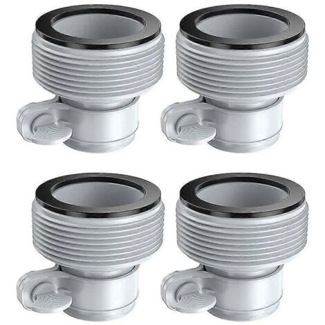 Adaptateur de conversion de tuyau d'arrosage 4 pièces, connecteurs de tuyau réutilisables pour ports de pompe de filtration, accessoires de piscine