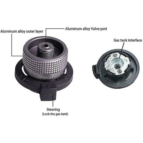 Adaptateur de conversion verrouillable, pour type de bouteille de buse/cartouche de gaz butane/cartouche de gaz à visser/cartouche de valve lindal (z11)