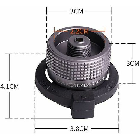 Adaptateur de conversion verrouillable, pour type de bouteille de buse/cartouche de gaz butane/cartouche de gaz à visser/cartouche de valve lindal (z11)