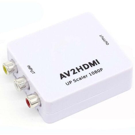 Adaptateur de convertisseur audio vidéo RCA CVBS AV vers HDMI pour appareil photo DVD VHS magnétoscope PSP Xbox PS2 vers nouveau moniteur ou projecteur