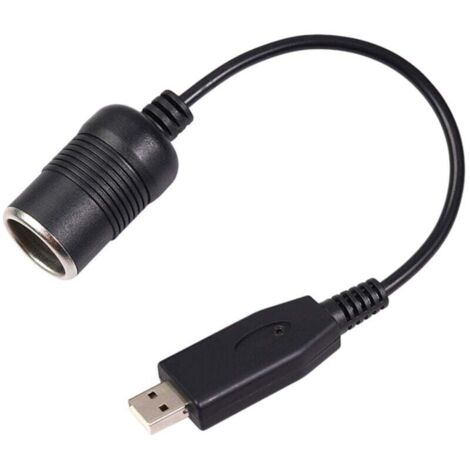 Adaptateur de Convertisseur ContrôLeur Filaire Port USB Vers Prise Allume-Cigare 12V Câble D'Alimentation pour Batterie Externe