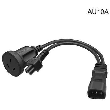 Adaptateur de Corde d'Alimentation Y-Splitter C14 vers C13 + Prise AU10A/16A - Câble de 10A