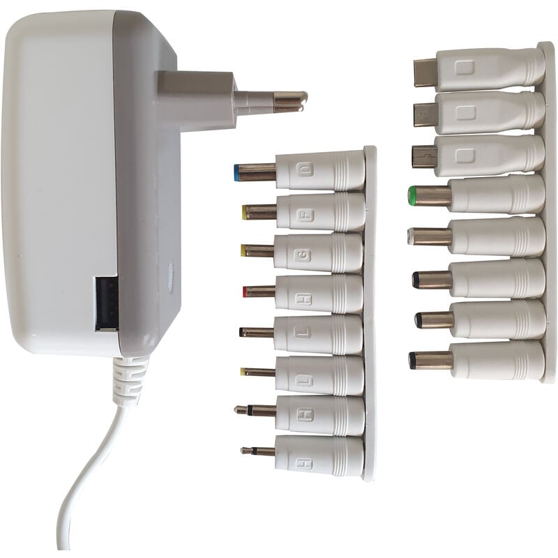 Watt&co - Adaptateur de courant universel 2000mA 16 fiches - Watt&Co