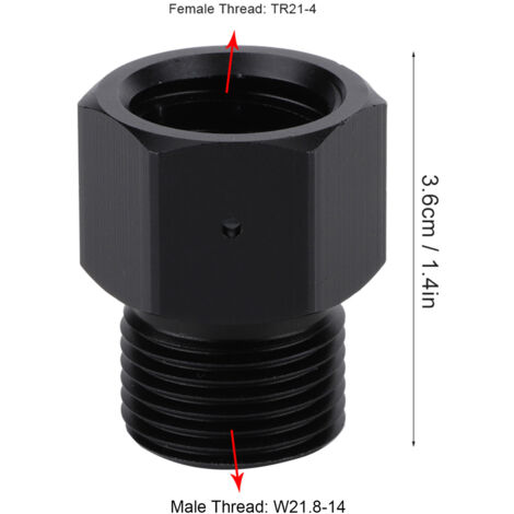 Adaptateur de Cylindre pour Aquarium et Keg de Bière / Noir / Aluminium / TR21-4/W21.8-14