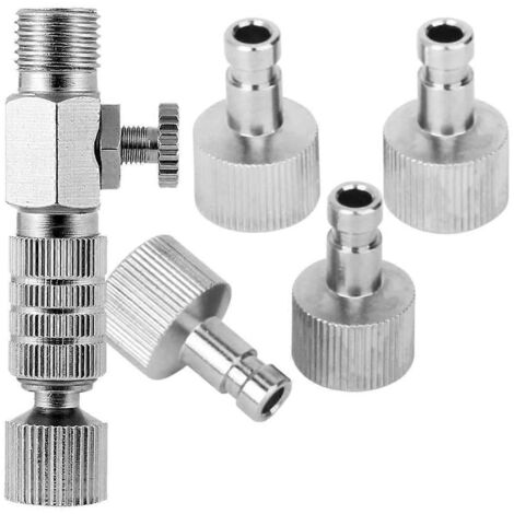 Adaptateur de déconnexion rapide avec réglage du débit d'air--
