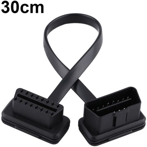 Adaptateur de Diagnostic de cable d'extension OBD2 male à femelle de 16 broches automatique de voiture longueur de 30 cm/12 pouces