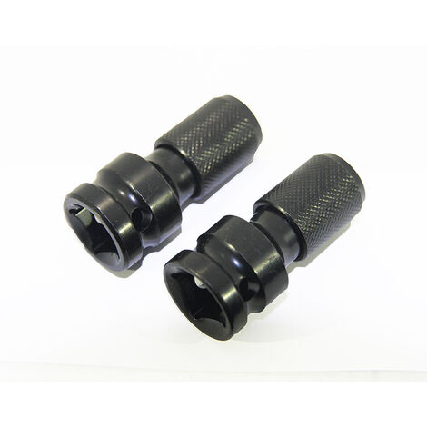 Adaptateur de Douille 1/2" Carré à 1/4" Hexagonal 4 Pcs Convertisseur de Mandrin à Démontage Rapide Adaptateur à Tige Hexagonale pour Clé à Chocs et à Cliquet à Impact Porte-embout de Tournevis